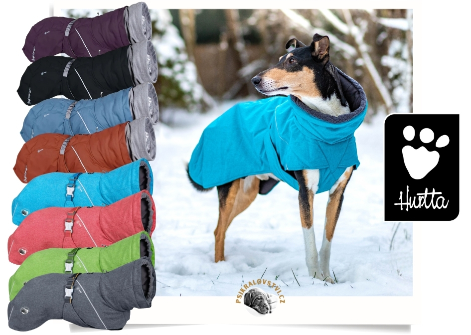 Náš Kája v oblečku Hurtta Expediton Parka - barva Ocean Psí království